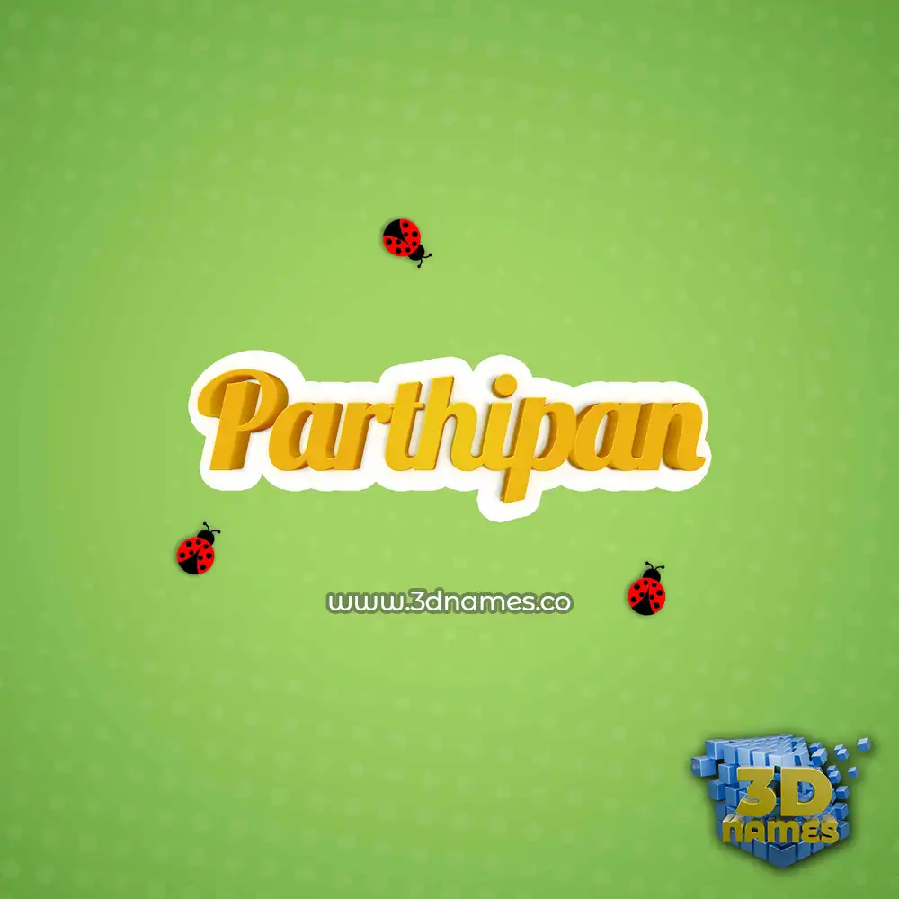 parthipan in Ladybugs style - 3D name wallpaper