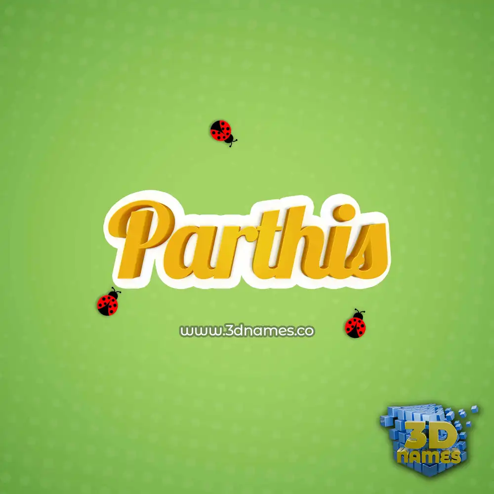 parthis in Ladybugs style - 3D name wallpaper