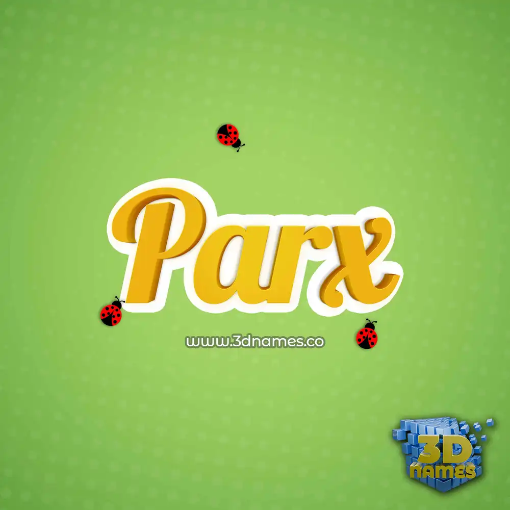 parx in Ladybugs style - 3D name wallpaper