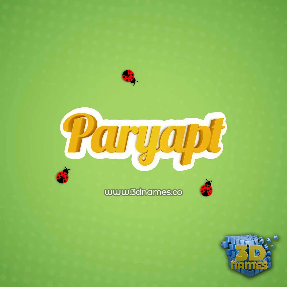 paryapt in Ladybugs style - 3D name wallpaper