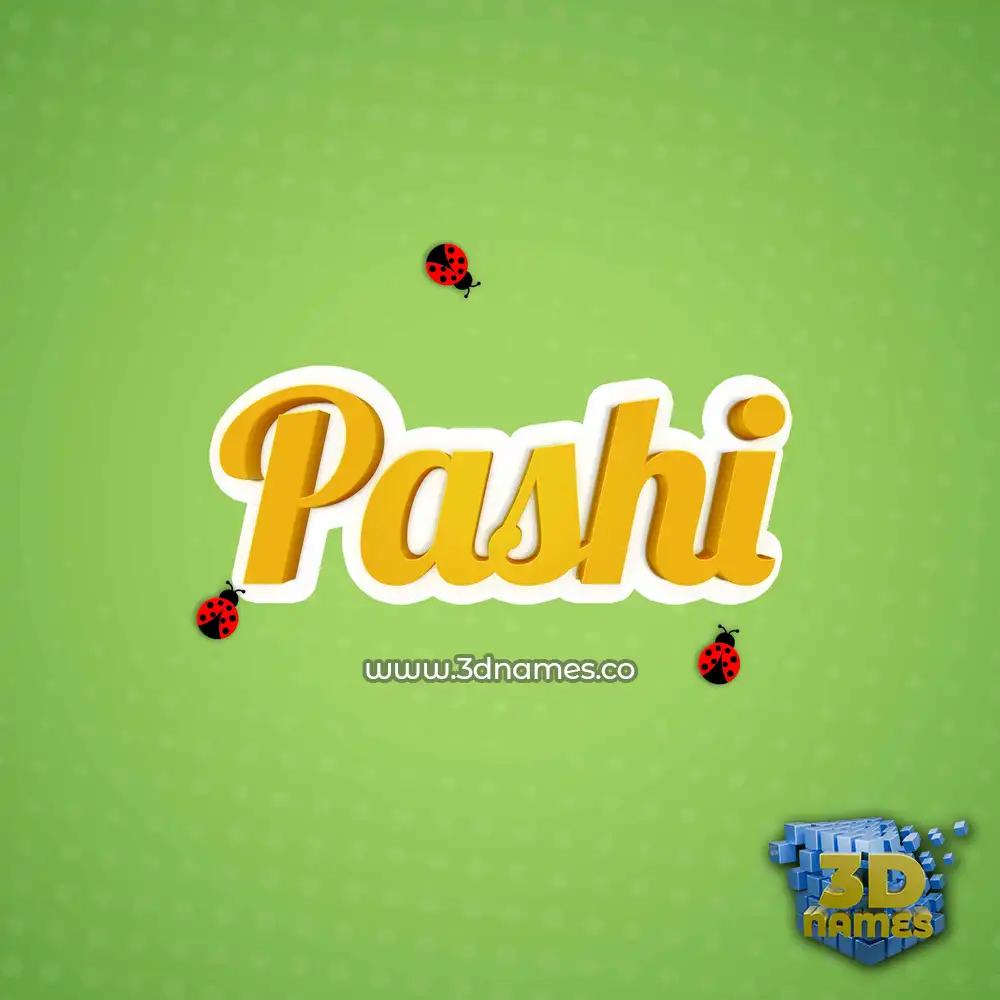 pashi in Ladybugs style - 3D name wallpaper