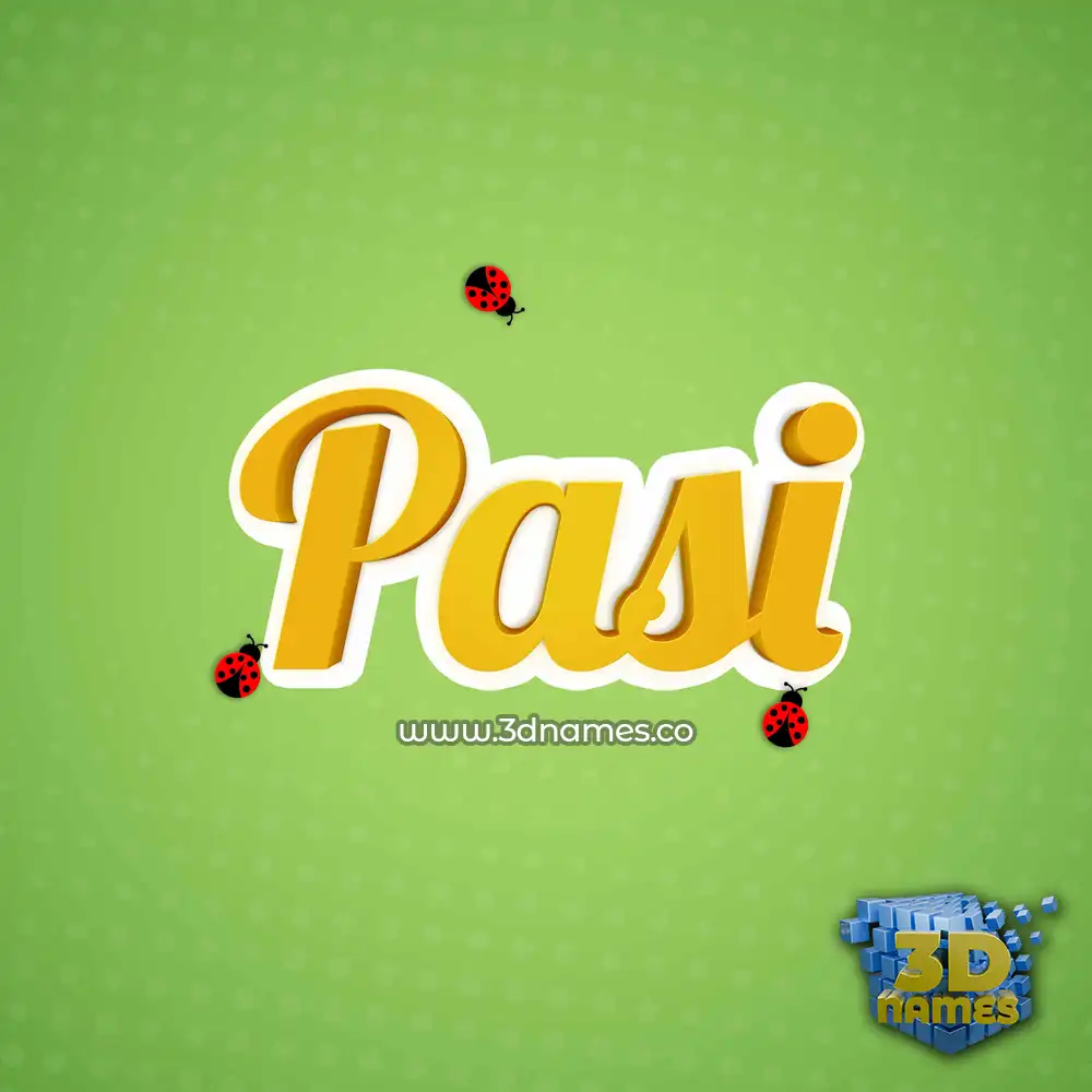 pasi in Ladybugs style - 3D name wallpaper