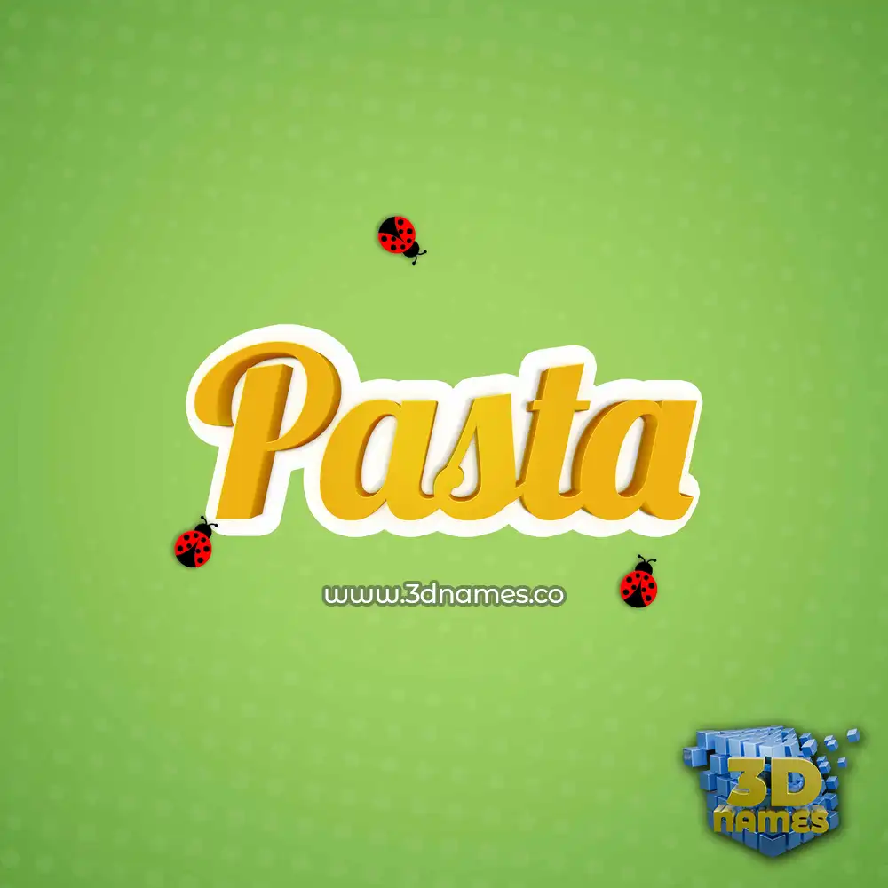 pasta in Ladybugs style - 3D name wallpaper