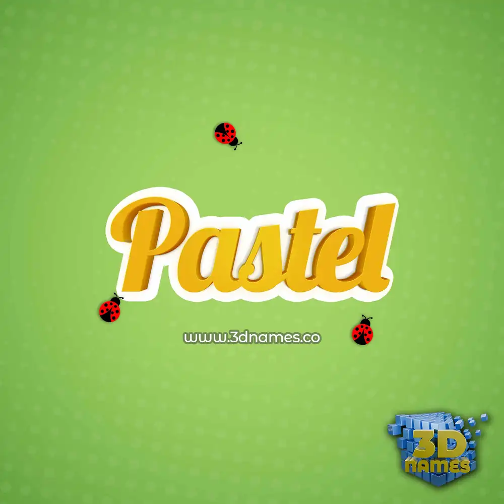 pastel in Ladybugs style - 3D name wallpaper