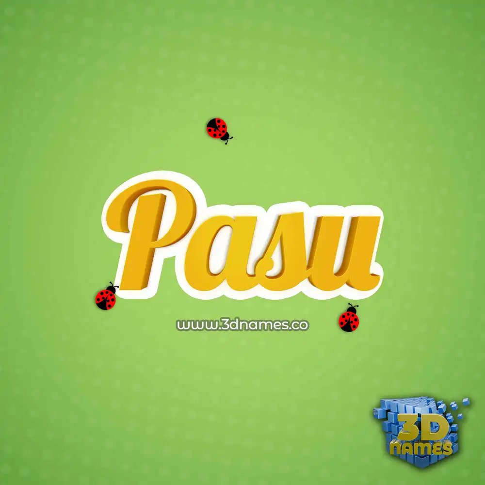 pasu in Ladybugs style - 3D name wallpaper