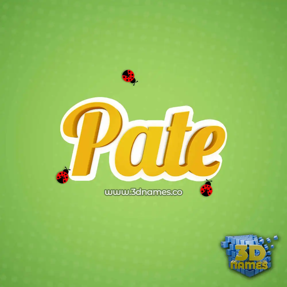 pate in Ladybugs style - 3D name wallpaper