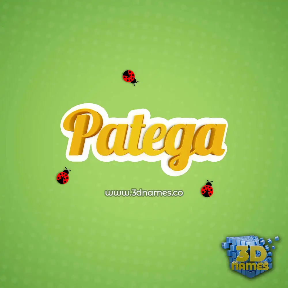 patega in Ladybugs style - 3D name wallpaper