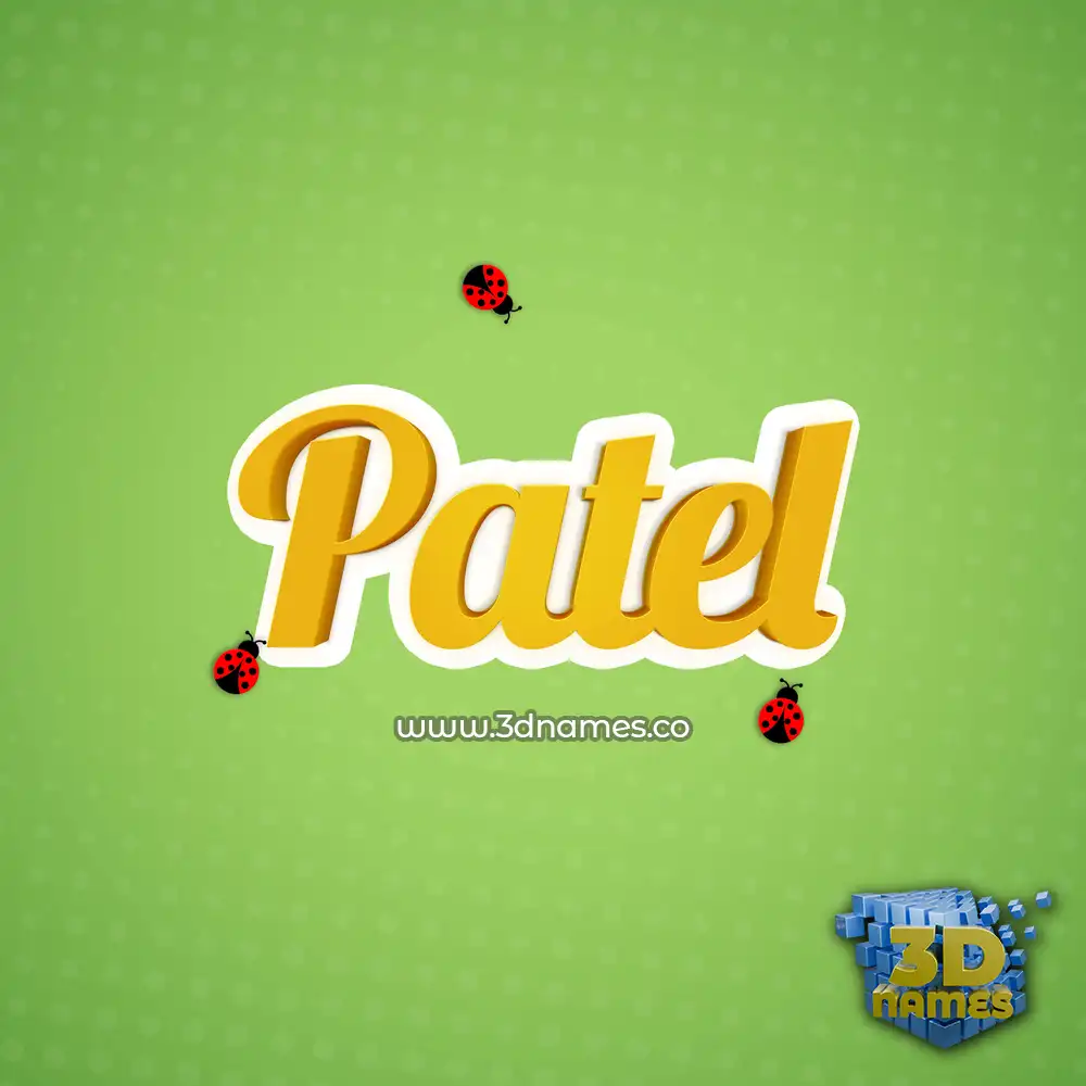 patel in Ladybugs style - 3D name wallpaper