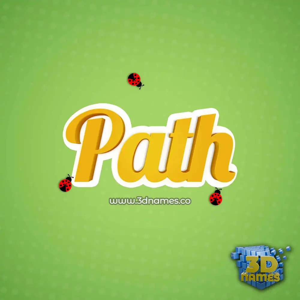 path in Ladybugs style - 3D name wallpaper