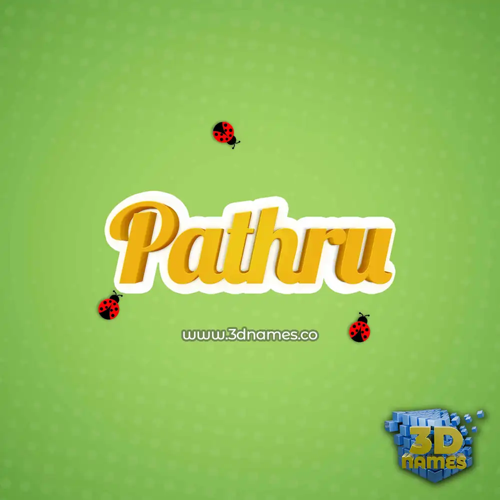 pathru in Ladybugs style - 3D name wallpaper