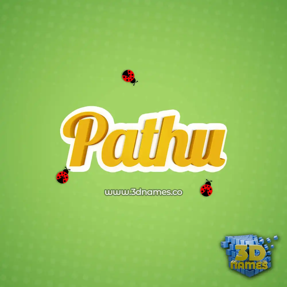 pathu in Ladybugs style - 3D name wallpaper