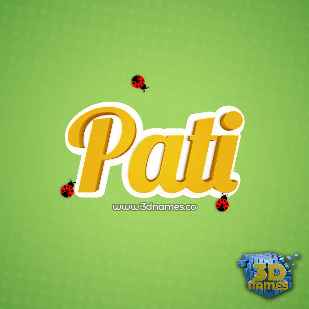 pati in Ladybugs style - 3D name wallpaper