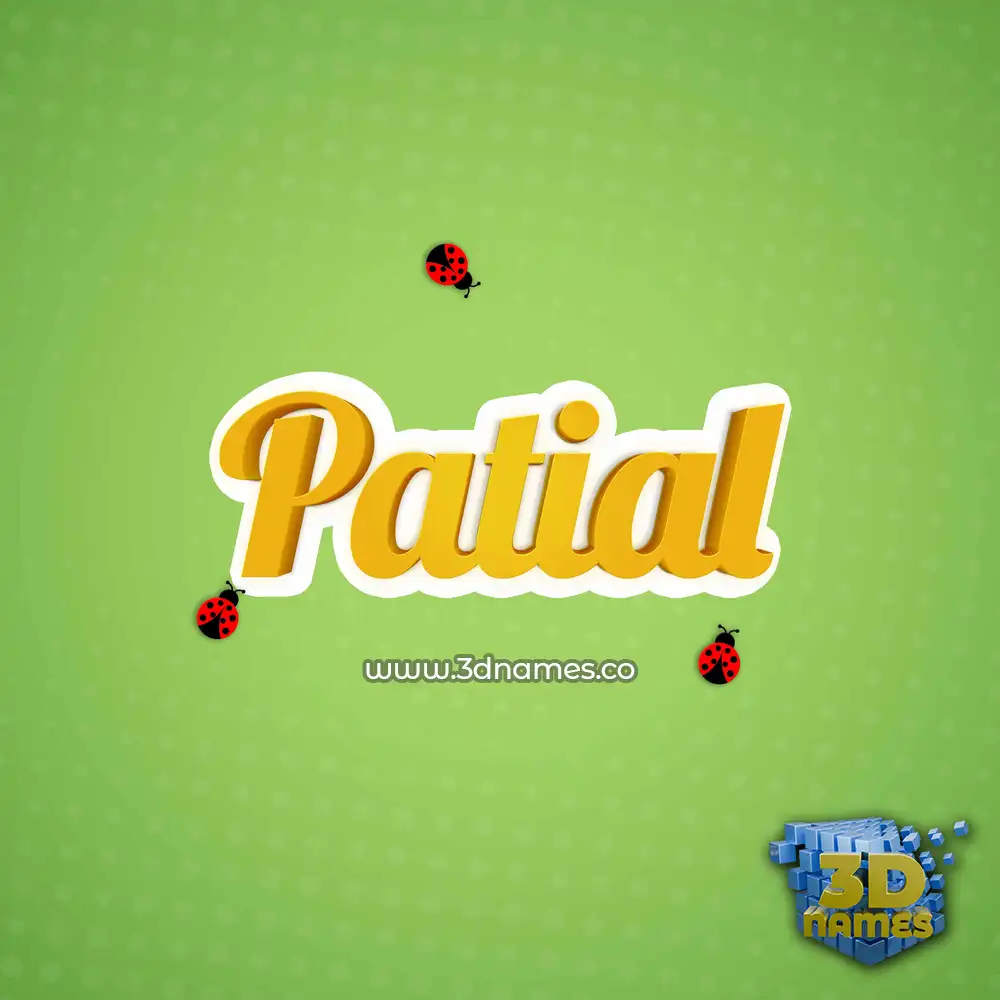 patial in Ladybugs style - 3D name wallpaper