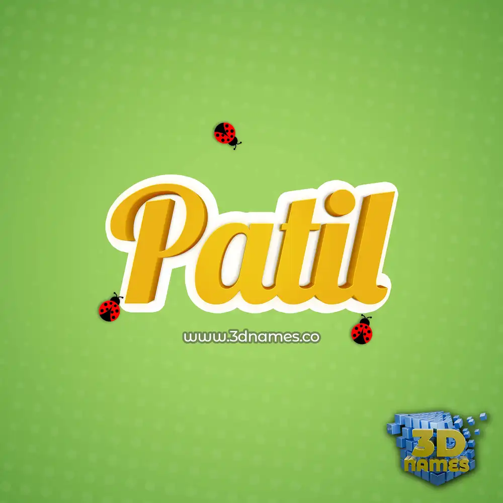 patil in Ladybugs style - 3D name wallpaper