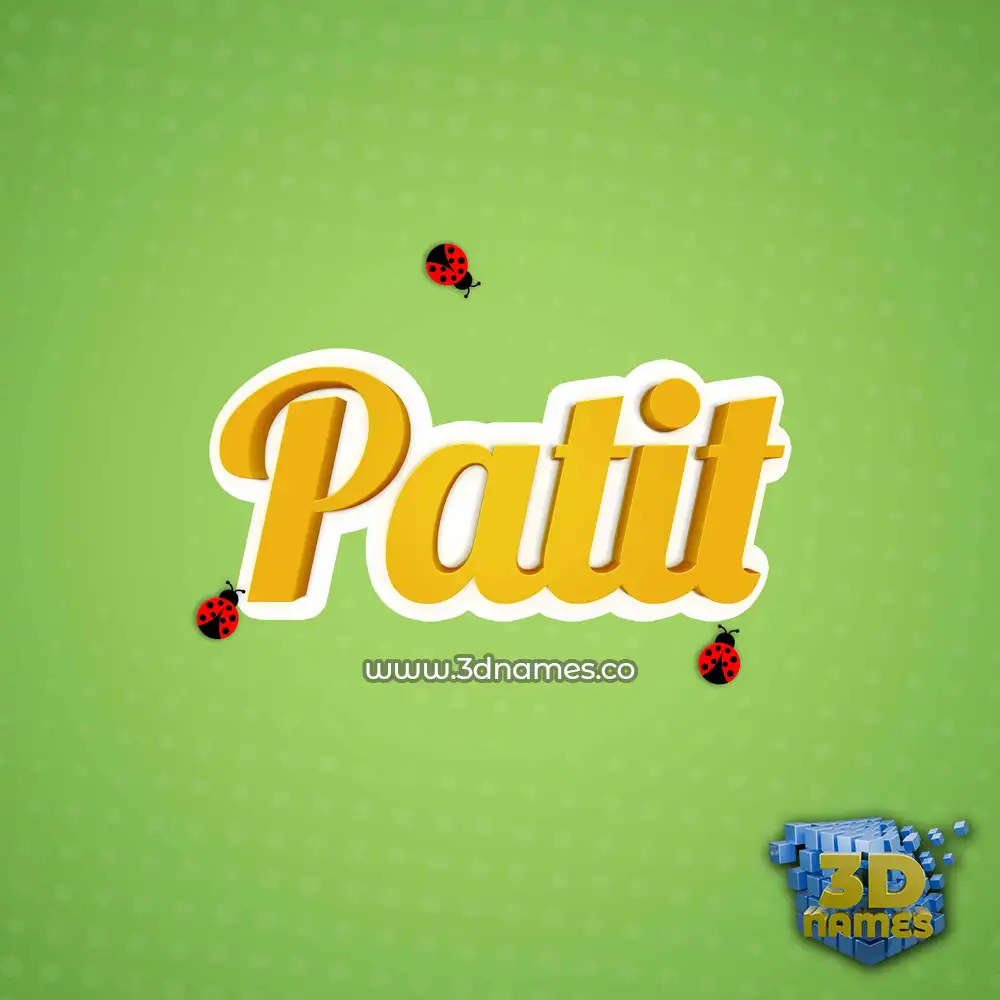 patit in Ladybugs style - 3D name wallpaper