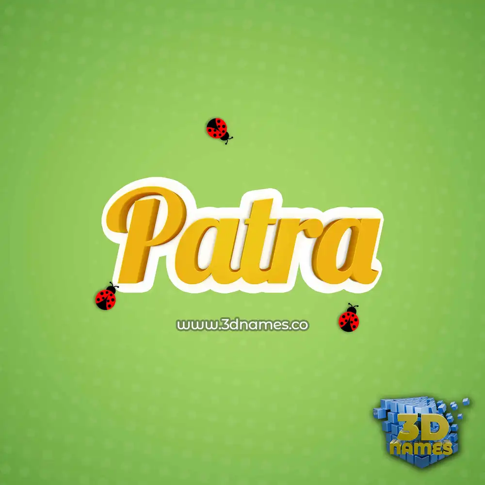 patra in Ladybugs style - 3D name wallpaper