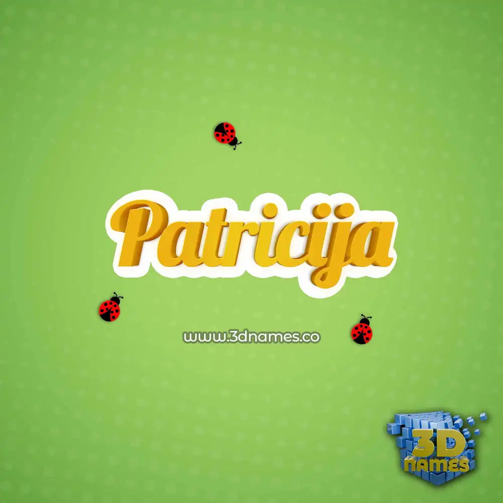 patricija in Ladybugs style - 3D name wallpaper