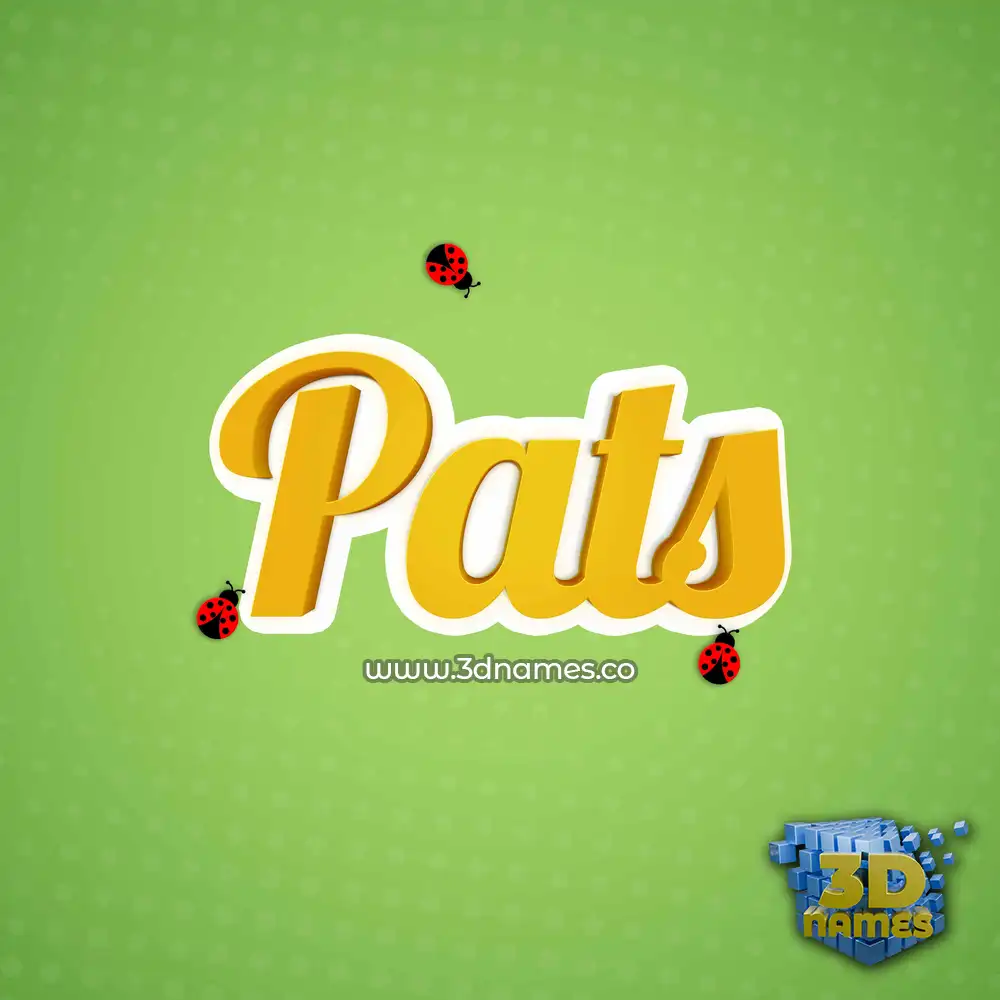 pats in Ladybugs style - 3D name wallpaper