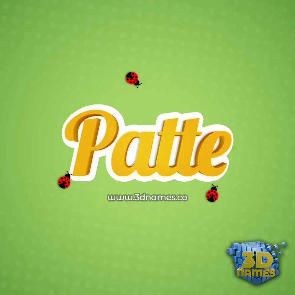 patte in Ladybugs style - 3D name wallpaper