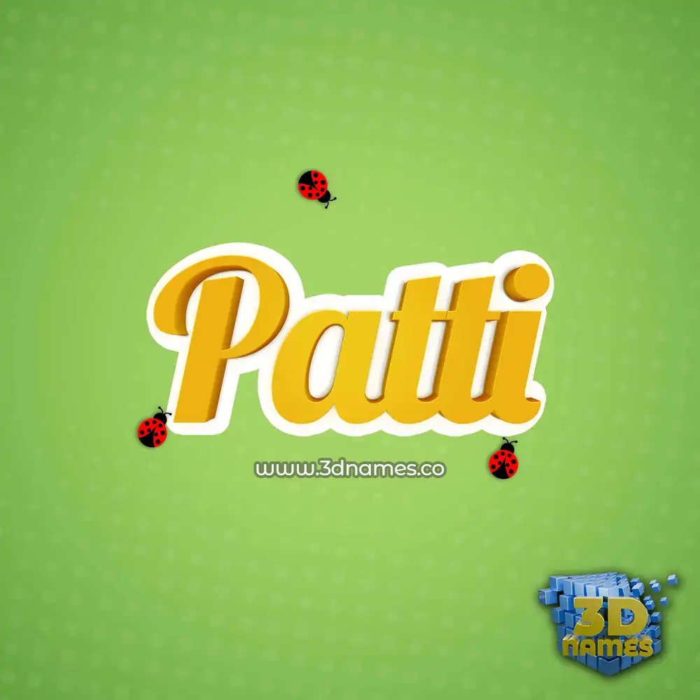 patti in Ladybugs style - 3D name wallpaper