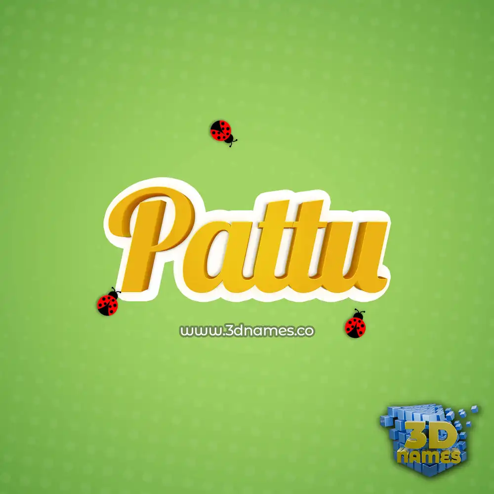 pattu in Ladybugs style - 3D name wallpaper