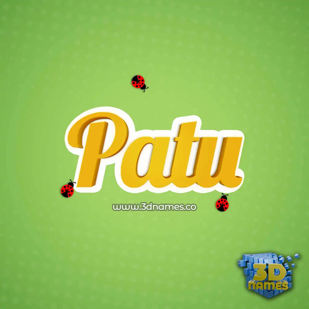 patu in Ladybugs style - 3D name wallpaper