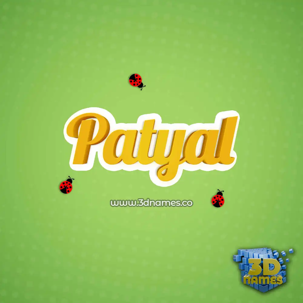 patyal in Ladybugs style - 3D name wallpaper