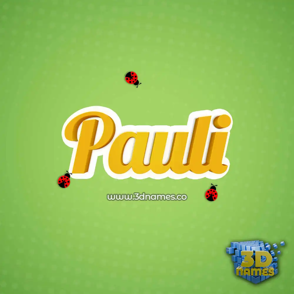 pauli in Ladybugs style - 3D name wallpaper