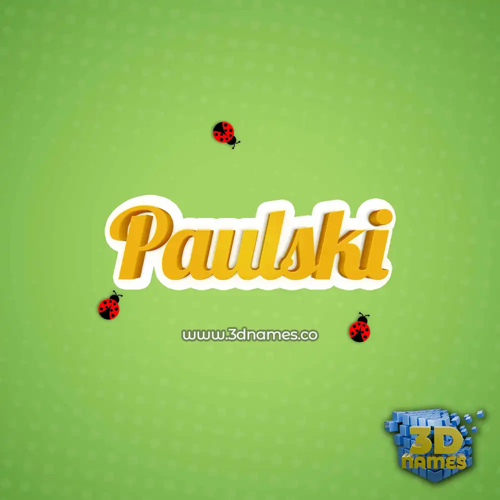 paulski in Ladybugs style - 3D name wallpaper