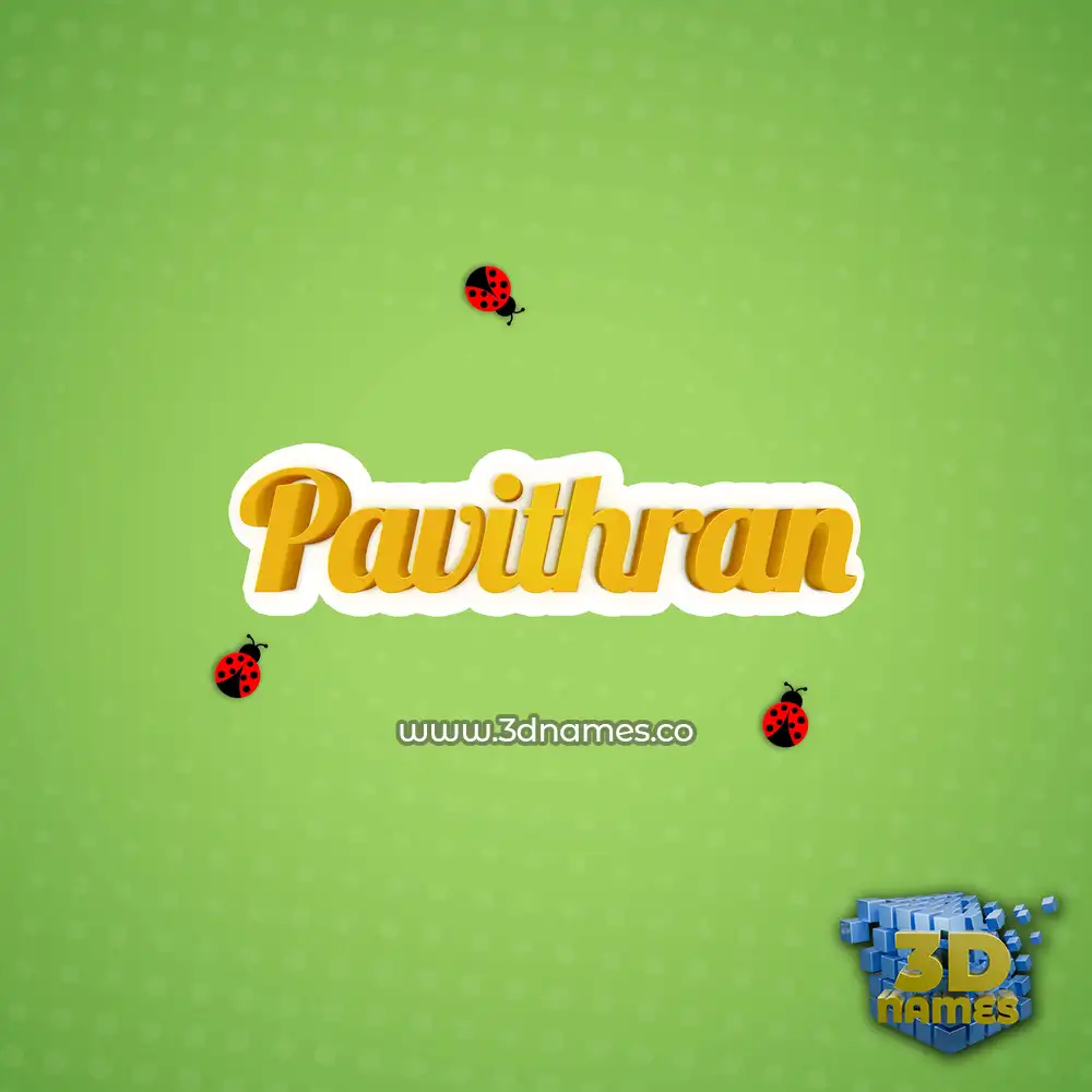 pavithran in Ladybugs style - 3D name wallpaper