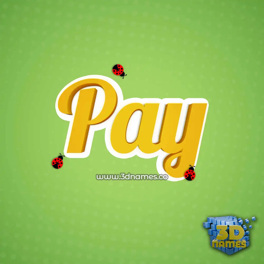 pay in Ladybugs style - 3D name wallpaper
