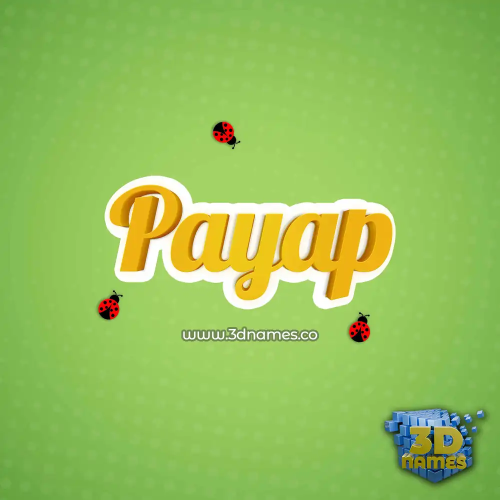 payap in Ladybugs style - 3D name wallpaper