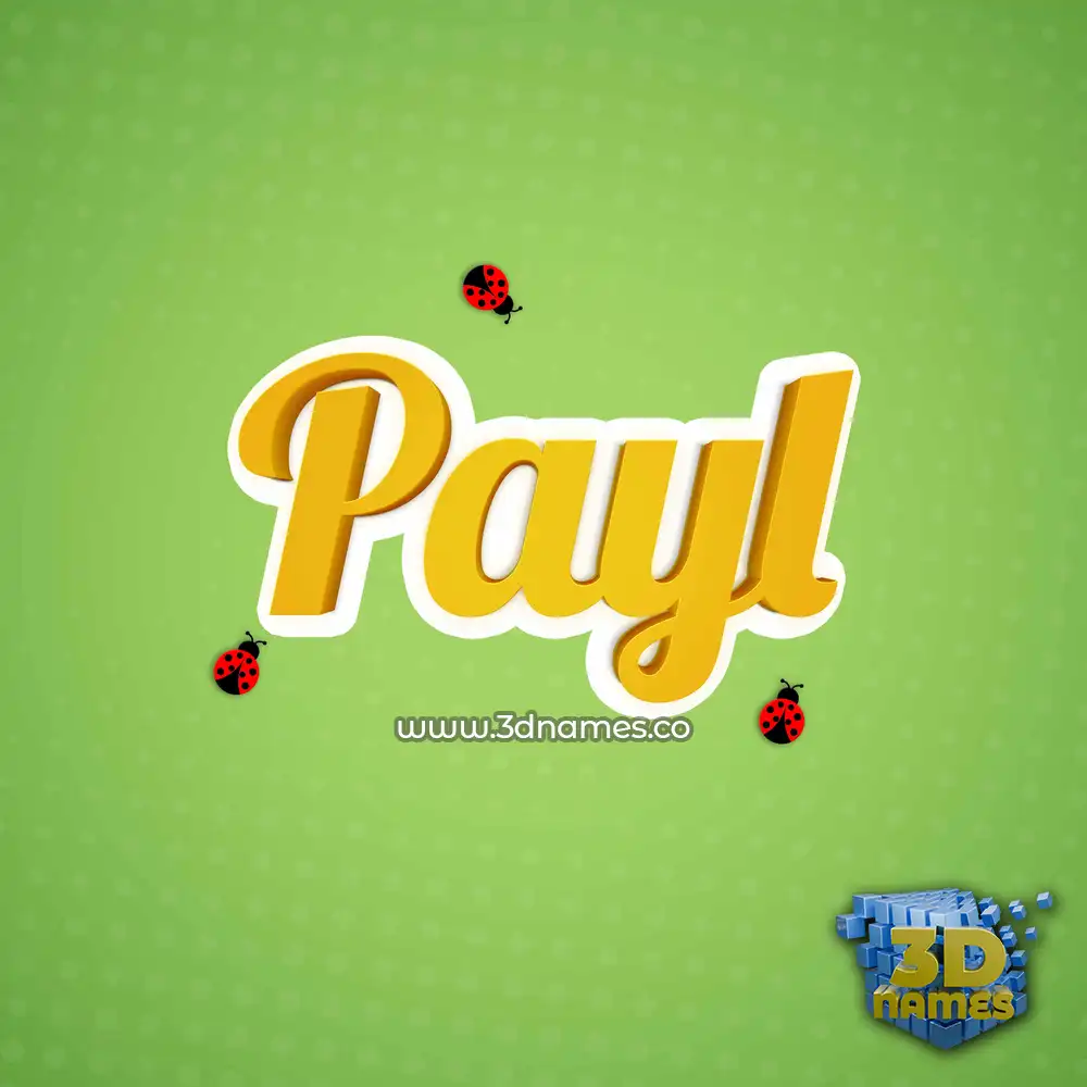 payl in Ladybugs style - 3D name wallpaper