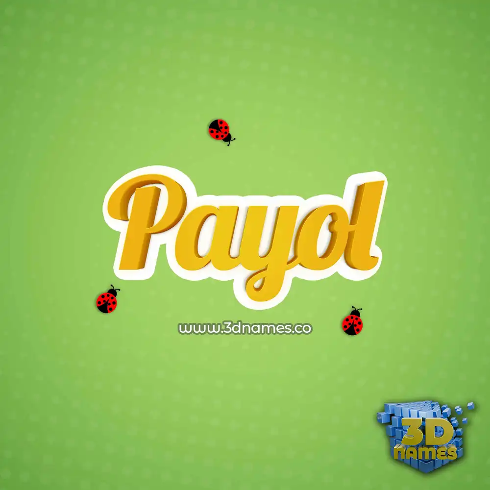 payol in Ladybugs style - 3D name wallpaper