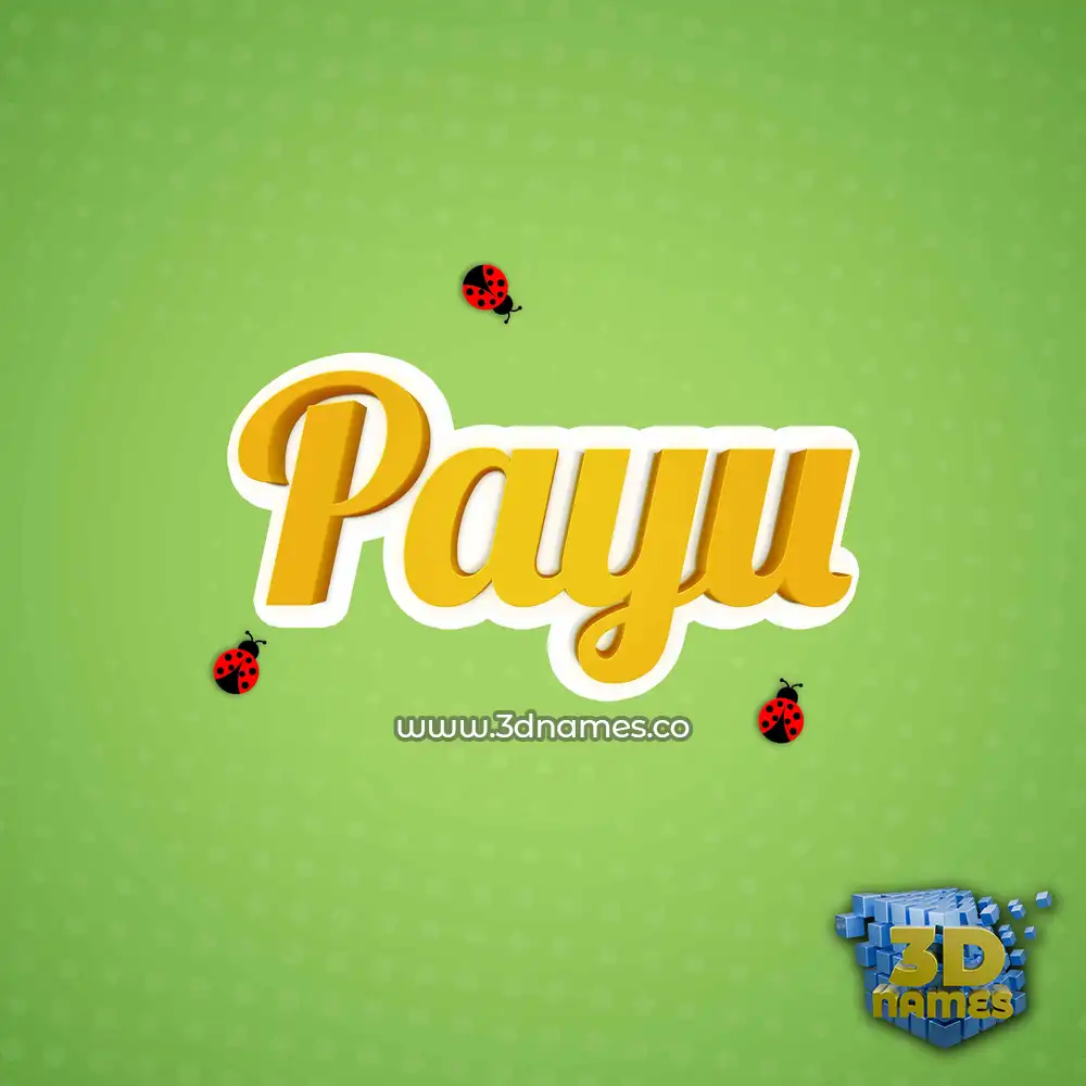 payu in Ladybugs style - 3D name wallpaper