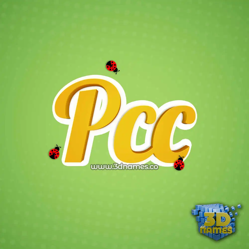 pcc in Ladybugs style - 3D name wallpaper