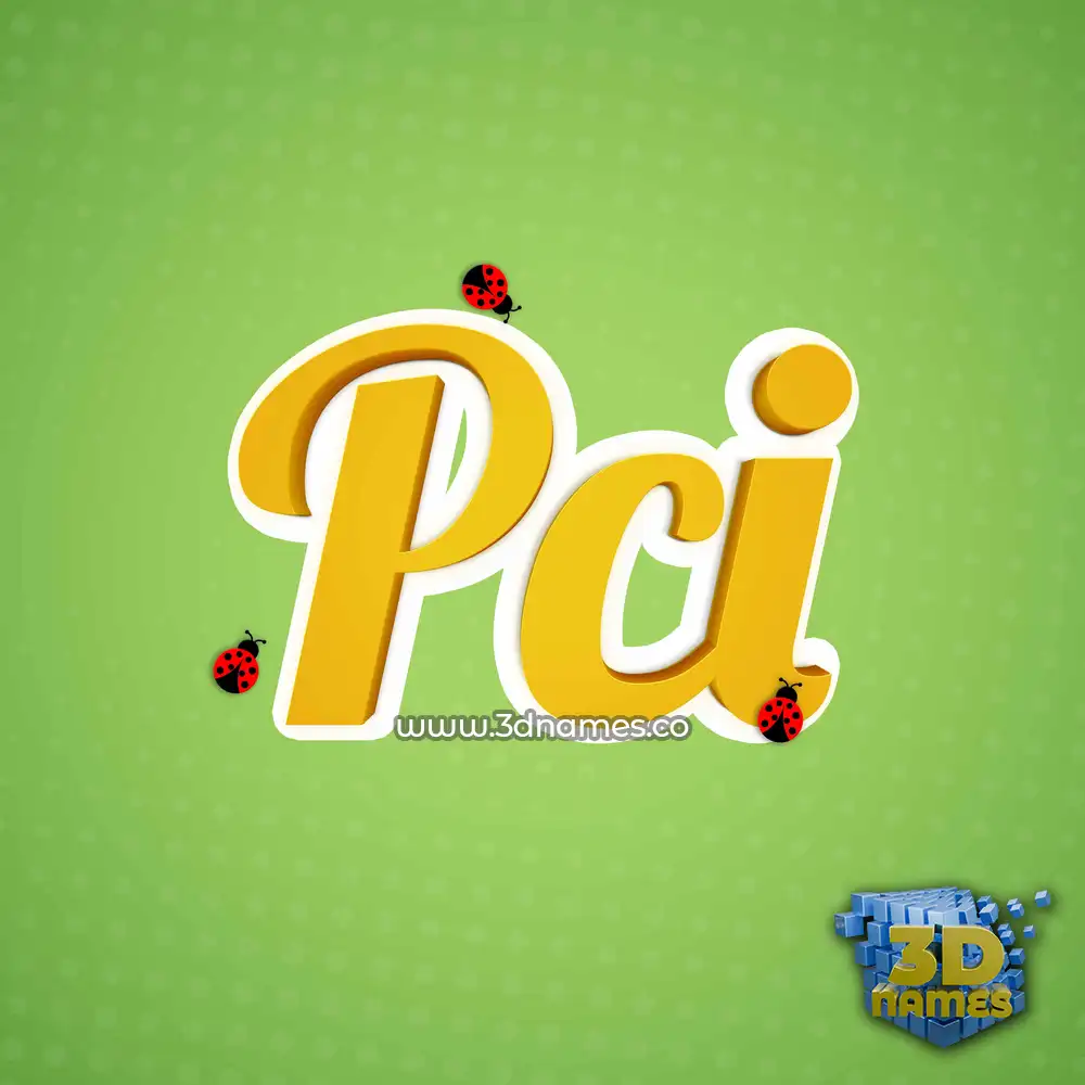 pci in Ladybugs style - 3D name wallpaper