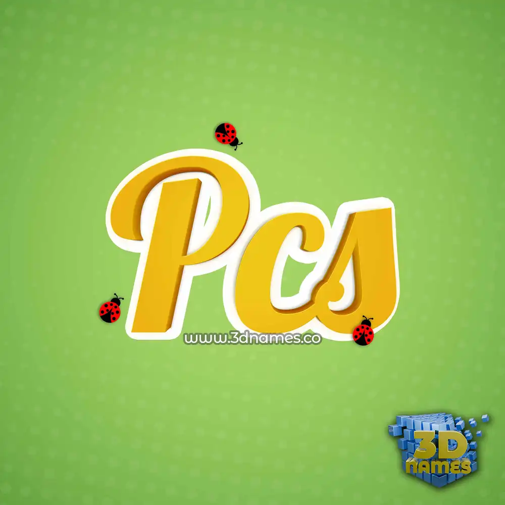 pcs in Ladybugs style - 3D name wallpaper