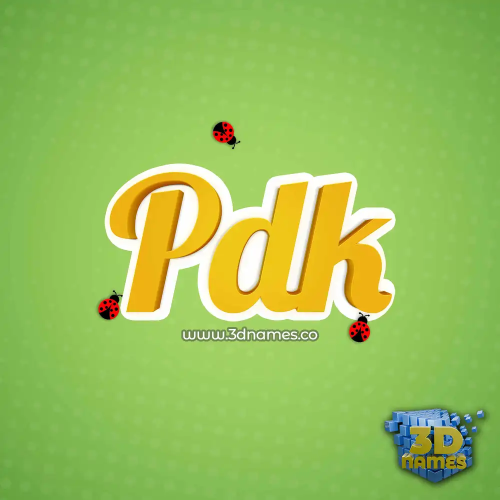 pdk in Ladybugs style - 3D name wallpaper