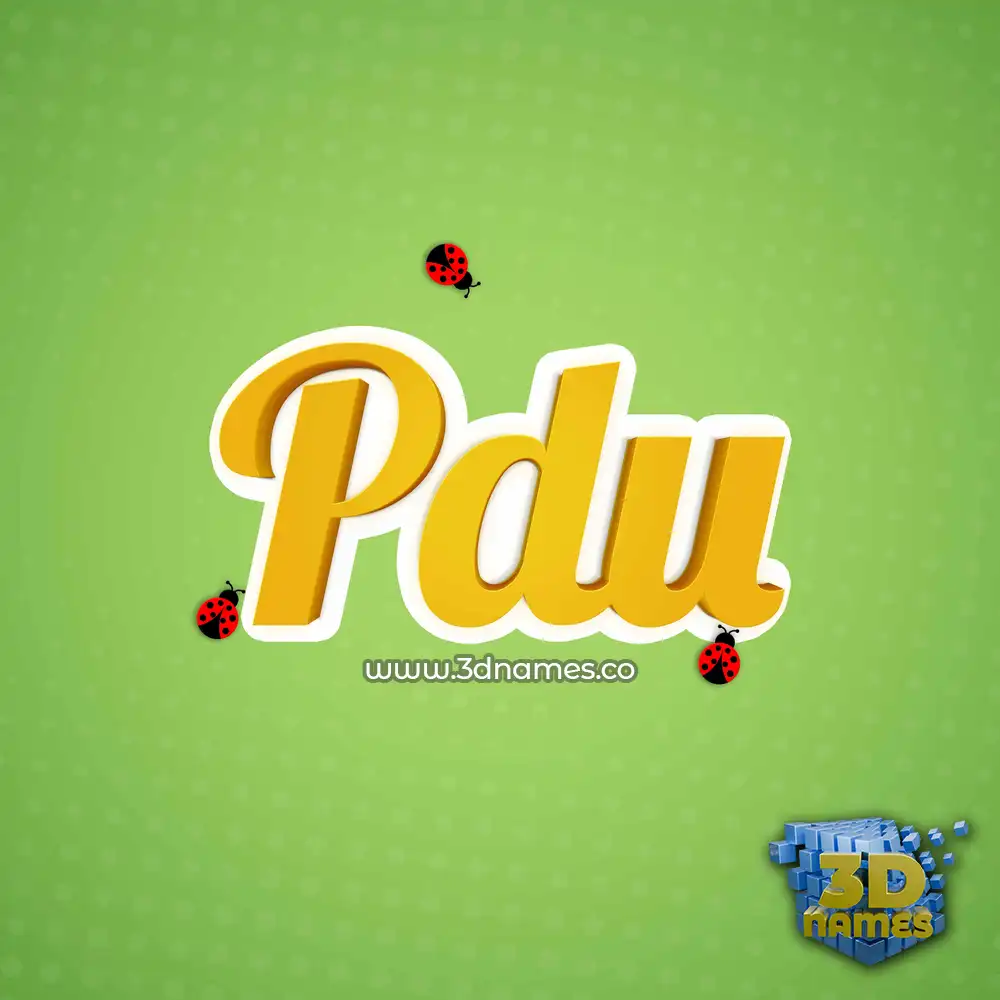 pdu in Ladybugs style - 3D name wallpaper