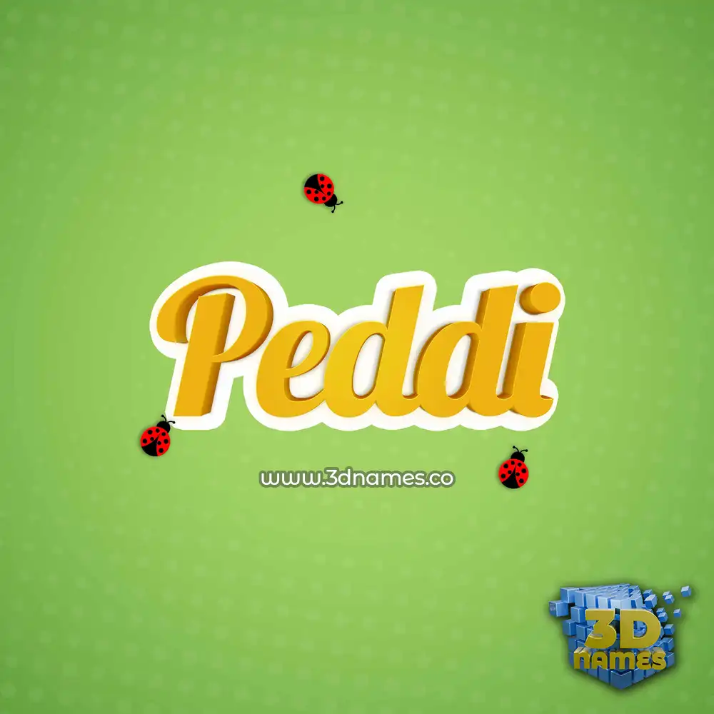 peddi in Ladybugs style - 3D name wallpaper