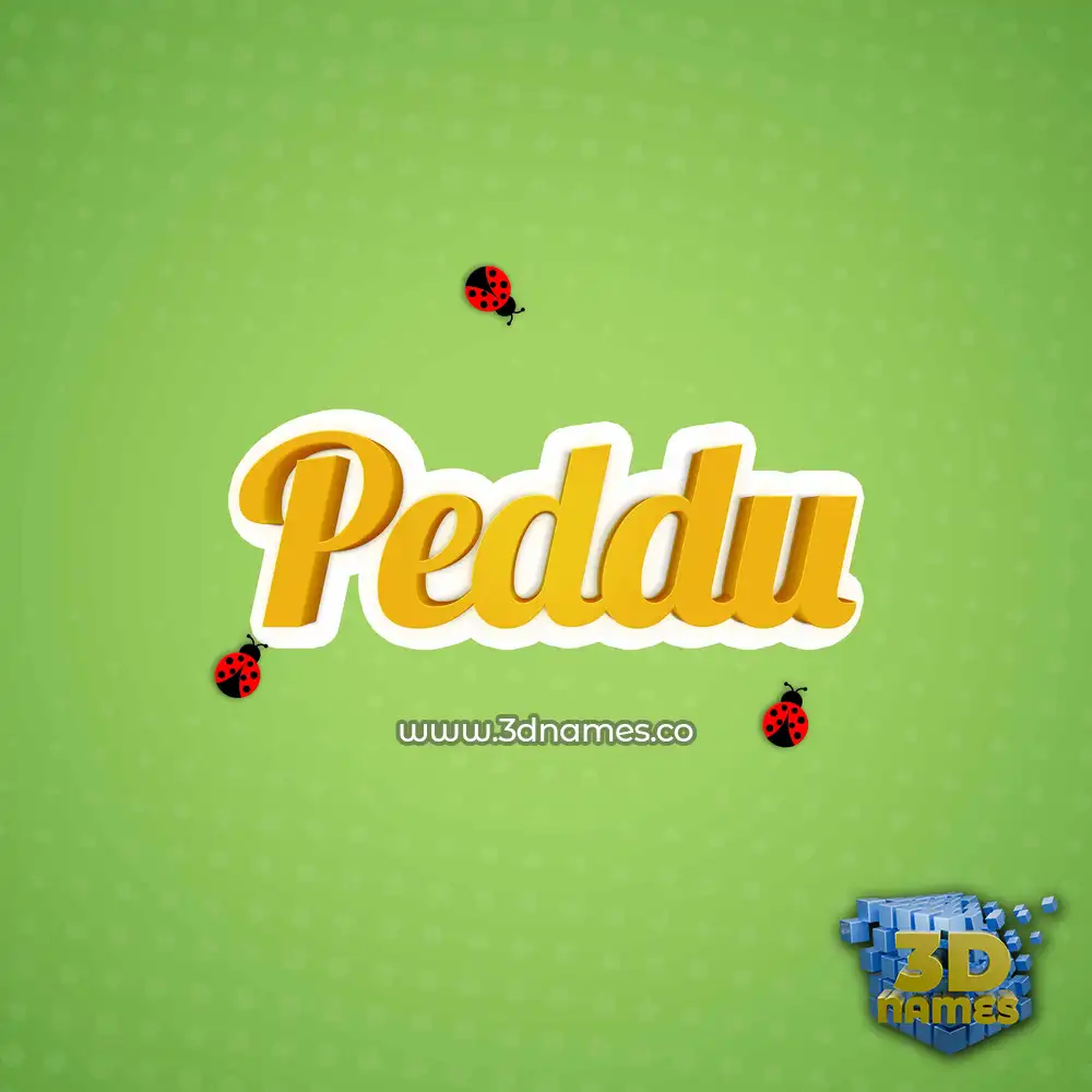 peddu in Ladybugs style - 3D name wallpaper