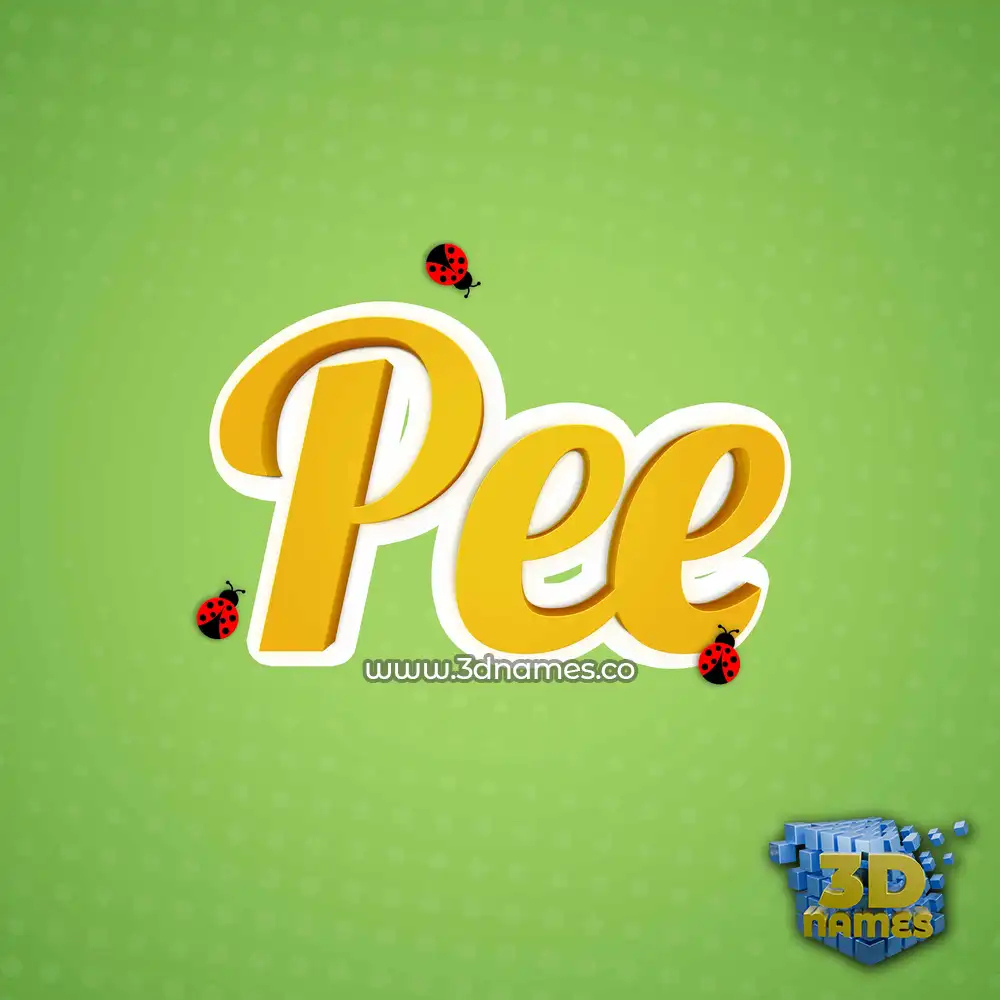 pee in Ladybugs style - 3D name wallpaper