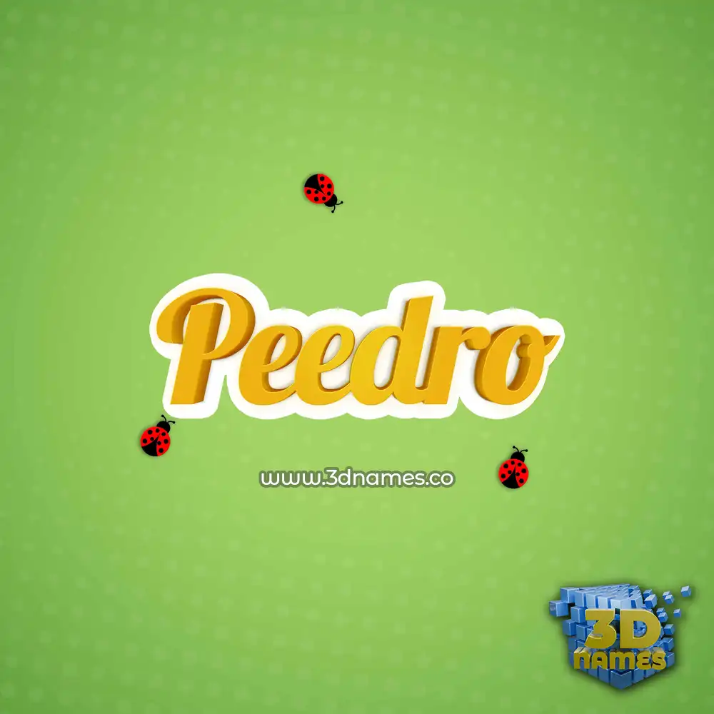 peedro in Ladybugs style - 3D name wallpaper