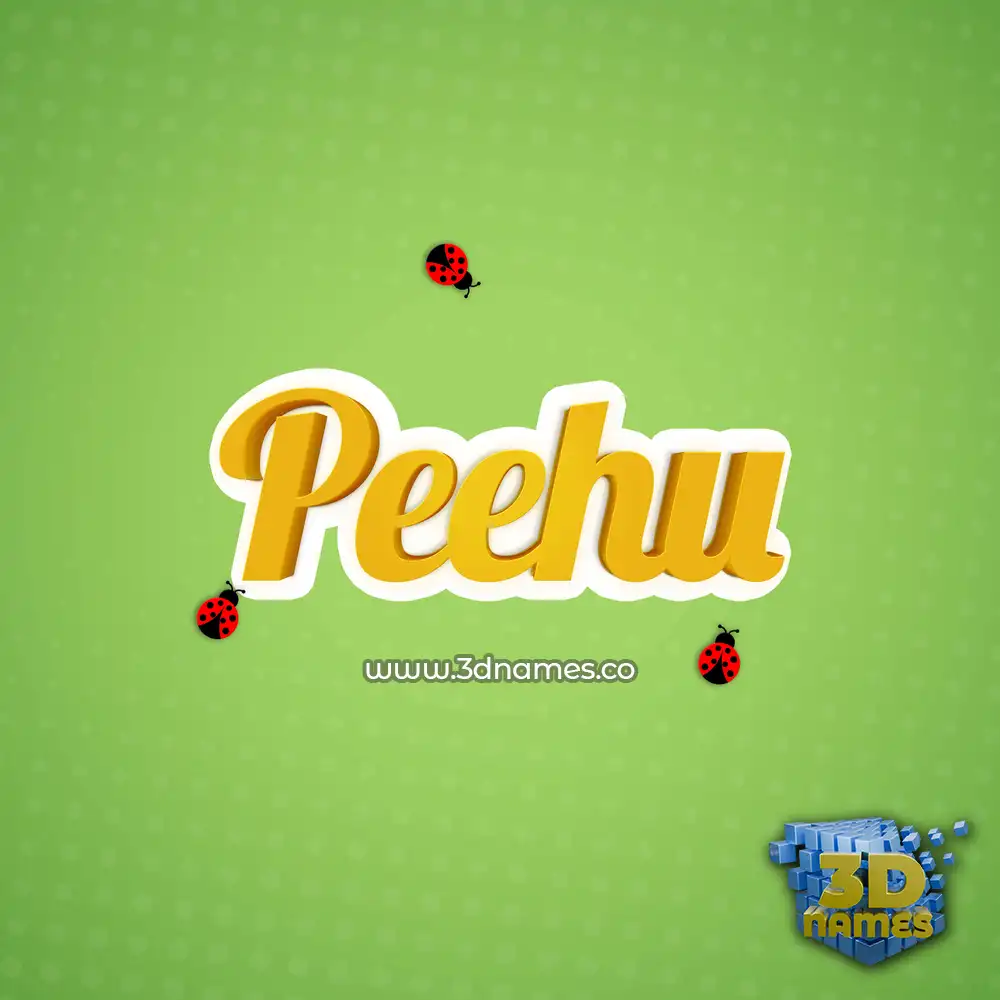peehu in Ladybugs style - 3D name wallpaper