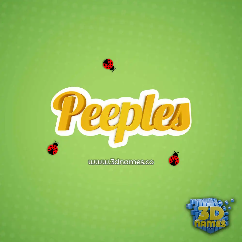 peeples in Ladybugs style - 3D name wallpaper
