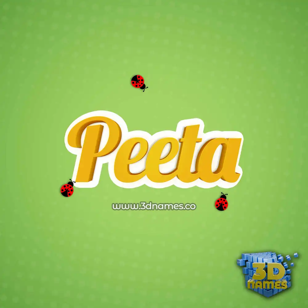 peeta in Ladybugs style - 3D name wallpaper