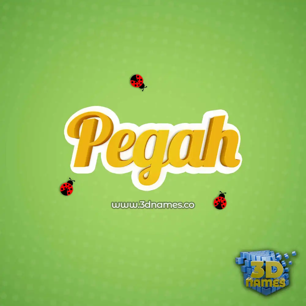 pegah in Ladybugs style - 3D name wallpaper