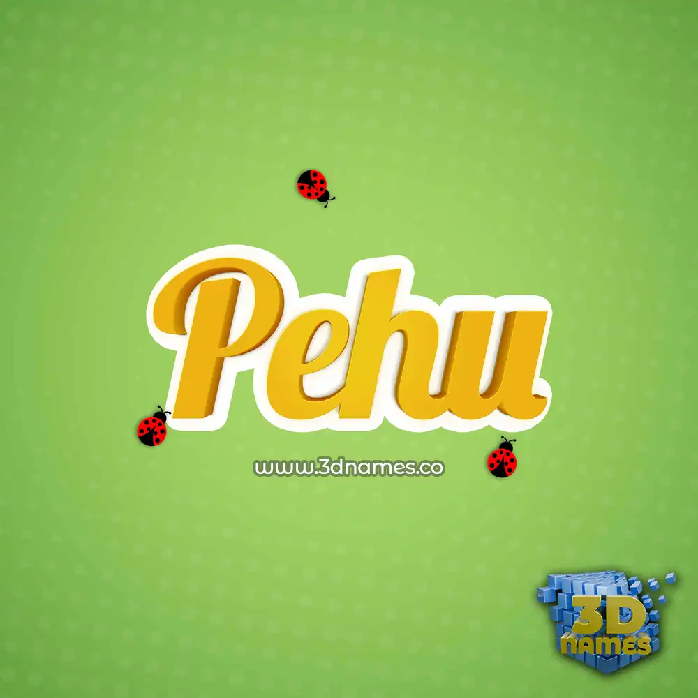 pehu in Ladybugs style - 3D name wallpaper