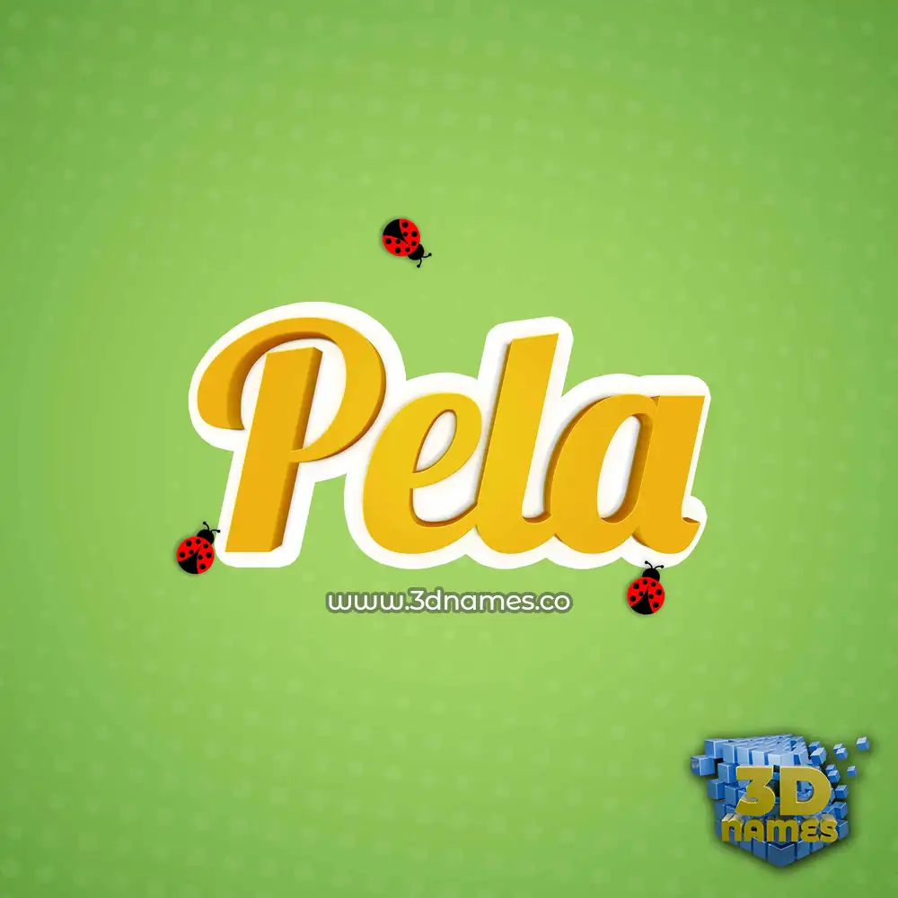 pela in Ladybugs style - 3D name wallpaper